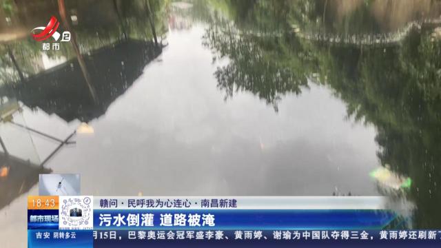 【赣问·民呼我为心连心】南昌新建：污水倒灌 道路被淹