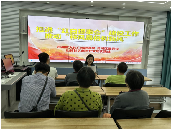 鹰潭市月湖区江边街道山背社区开展“推进‘红白理事会’建设 树移风易俗新风”主题活动