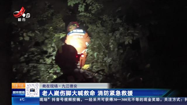 【救在现场】九江德安：老人崴伤脚大喊救命 消防紧急救援