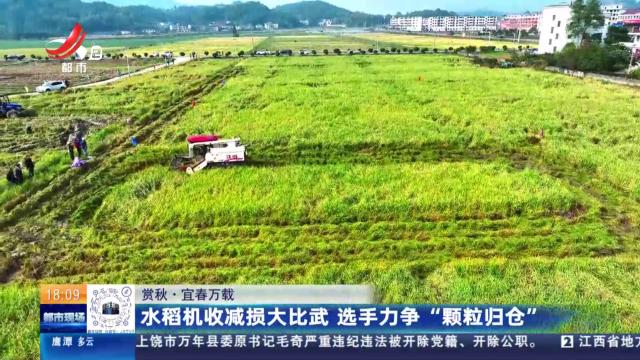 【赏秋】宜春万载：水稻机收减损大比武 选手力争“颗粒归仓”