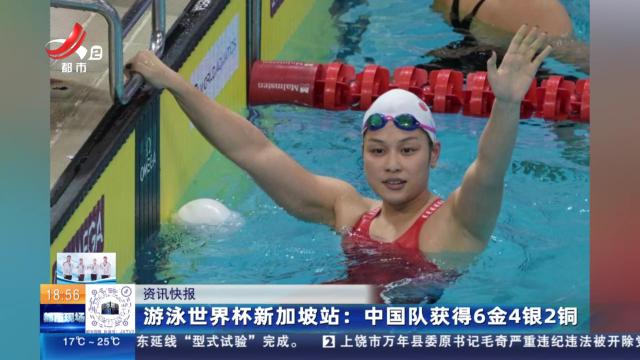 游泳世界杯新加坡站：中国队获得6金4银2铜