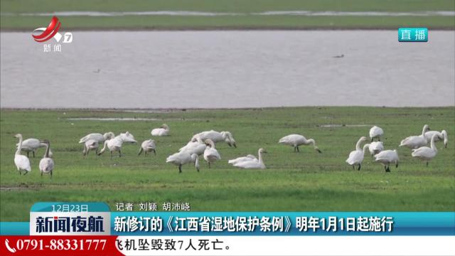 新修订的《江西省湿地保护条例》明年1月1日起施行