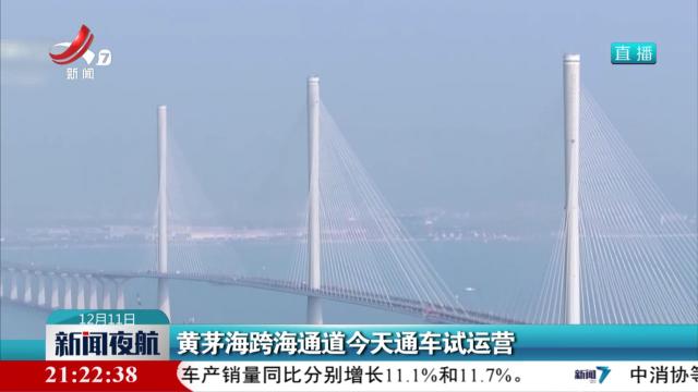 黄茅海跨海通道今天通车试运营
