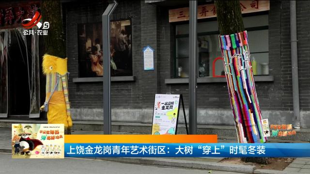 上饶金龙岗青年艺术街区：大树“穿上”时髦冬装