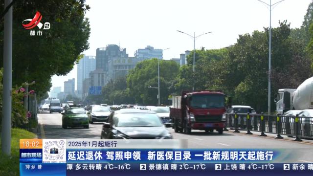 【2025年1月起施行】延迟退休 驾照申领 新医保目录 一批新规明天起施行