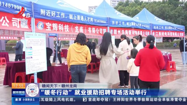 【赣闻天下】赣州龙南：“暖冬行动”就业援助招聘专场互动举行