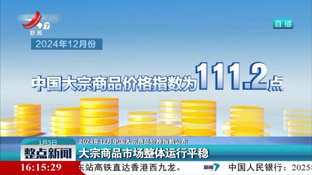 【2024年12月中国大宗商品价格指数公布】大宗商品市场整体运行平稳