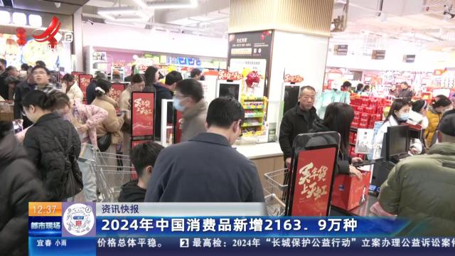 2024年中国消费品新增2163.9万种