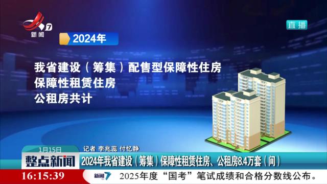 2024年我省建设（筹集）保障性租赁住房、公租房8.4万套（间）