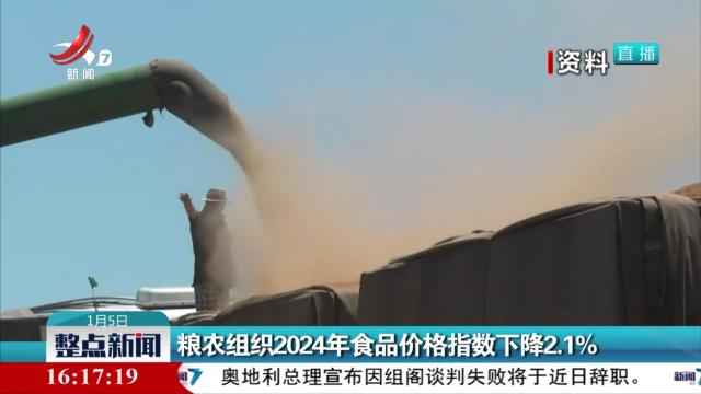 棉农组织2024年食品价格指数下降2.1%