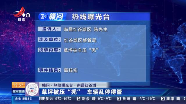 【赣问·热线曝光台】南昌红谷滩：草坪被压“秃” 车辆乱停得管