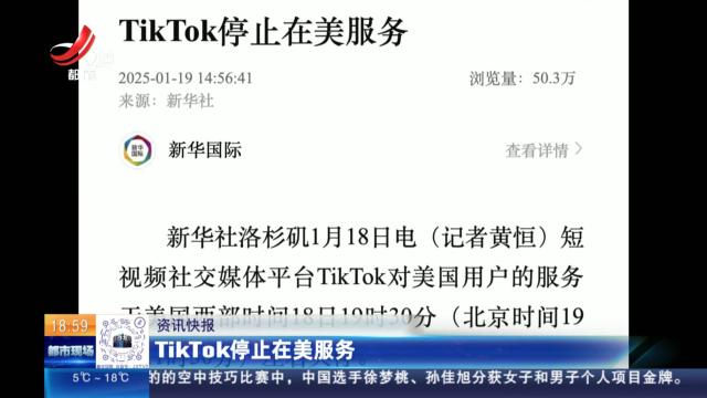 TikTok停止在美服务