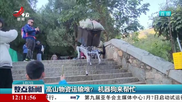 高山物资运输难？ 机器狗来帮忙