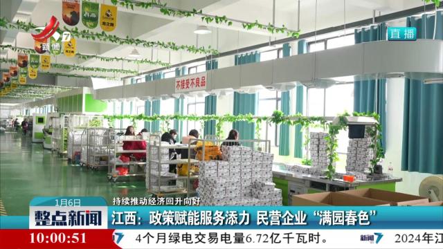 【持续推动经济回升向好】江西：政策赋能服务添力 民营企业“满园春色”
