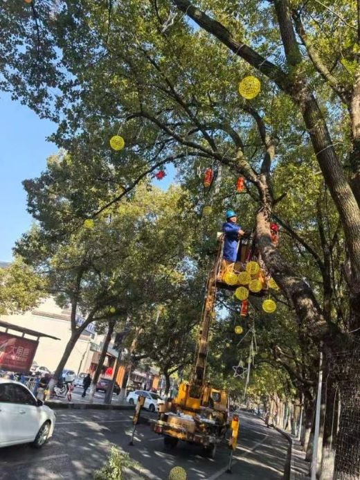 万载县城市管理局：年味浓浓，彩灯璀璨迎新春