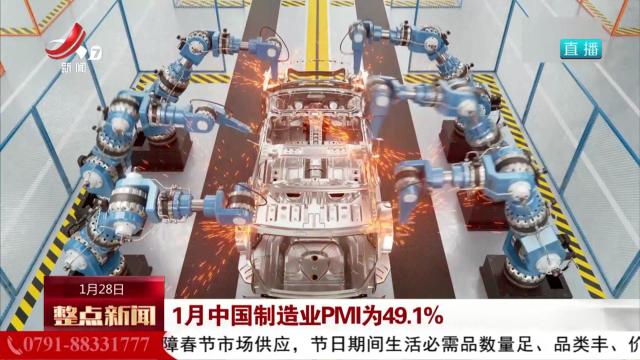 1月中国制造业PMI为49.1%