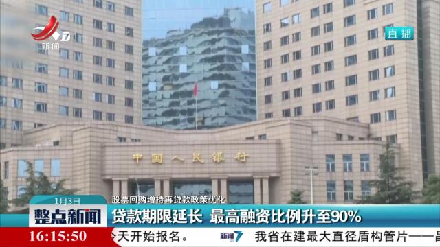 【股票回购增持再贷款政策优化】贷款期限延长 最高融资比例升至90%