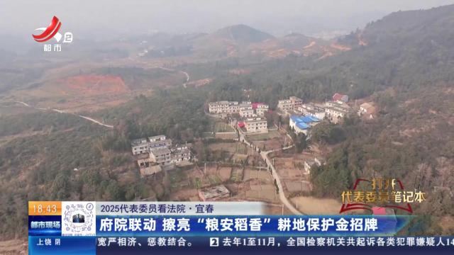 【2025代表委员看法院】宜春：府院联动 擦亮“粮安稻香”耕地保护金招牌