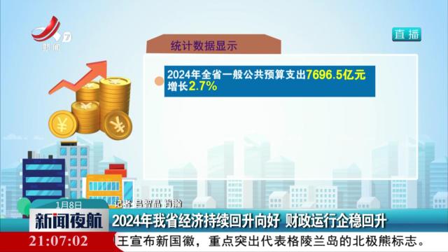 2024年我省经济持续回升向好 财政运行企稳回升