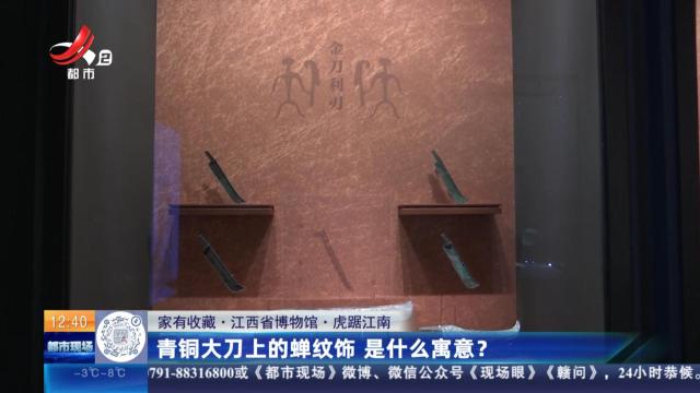 【家有收藏·江西省博物馆·虎踞江南】青铜大刀上的蝉纹饰 是什么寓意？