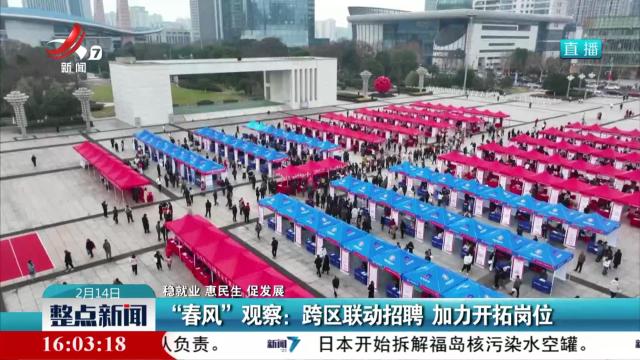 【稳就业 惠民生 促发展】“春风”观察：跨区联动招聘 加力开拓岗位