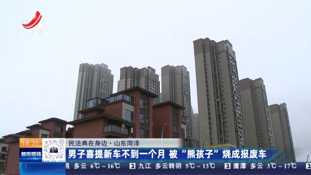 【民法典在身边】山东菏泽：男子喜提新车不到一个月 被“熊孩子”烧成报废车