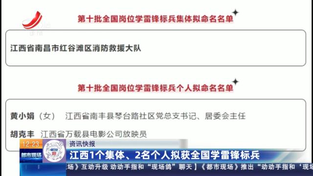 江西1个集体、2名个人拟获全国学雷锋标兵