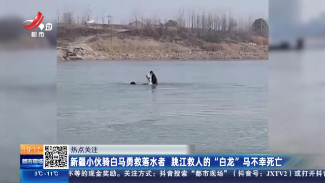 【热点关注】新疆小伙骑白马勇救落水者 跳江救人的“白龙”马不幸死亡