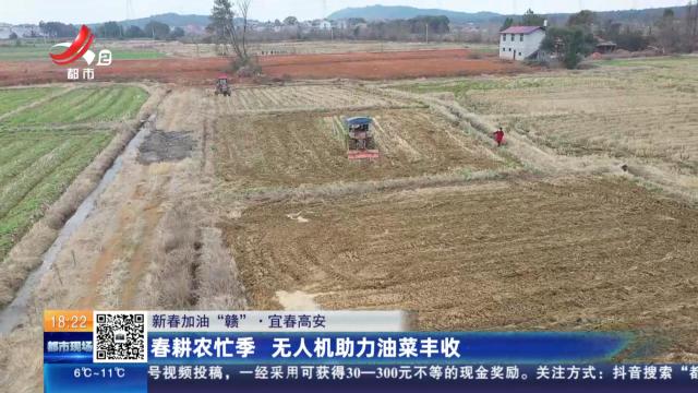 【新春加油“赣”】宜春高安：春耕农忙季 无人机助力油菜丰收