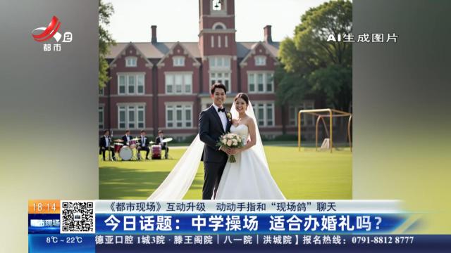 【《都市现场》互动升级 动动手指和“现场鸽”聊天】今日话题：中学操场 适合办婚礼吗？