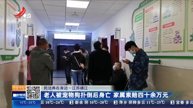 【民法典在身边】江苏靖江：老人被宠物狗扑倒后身亡 家属索赔四十余万元