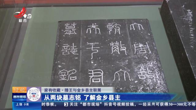 【家有收藏·滕王与金乡县主联展】从两块墓志铭 了解金乡县主