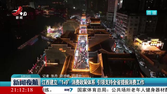 江西建立“1+9”消费政策体系 引领支持全省提振消费工作