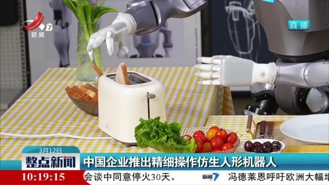 中国企业推出精细操作仿生人形机器人