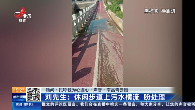 【赣问·民呼我为心连心·声音·南昌青云谱】刘先生：休闲步道上污水横流 盼处理