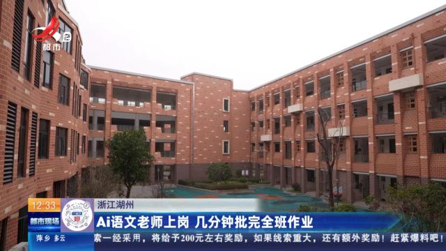 浙江湖州：Ai语文老师上岗 几分钟批完全班作业