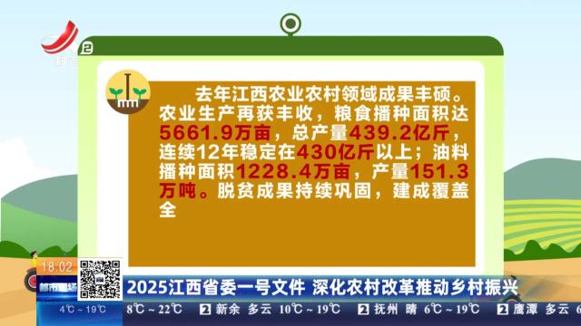 2025江西省委一号文件 深化农村改革推动乡村振兴