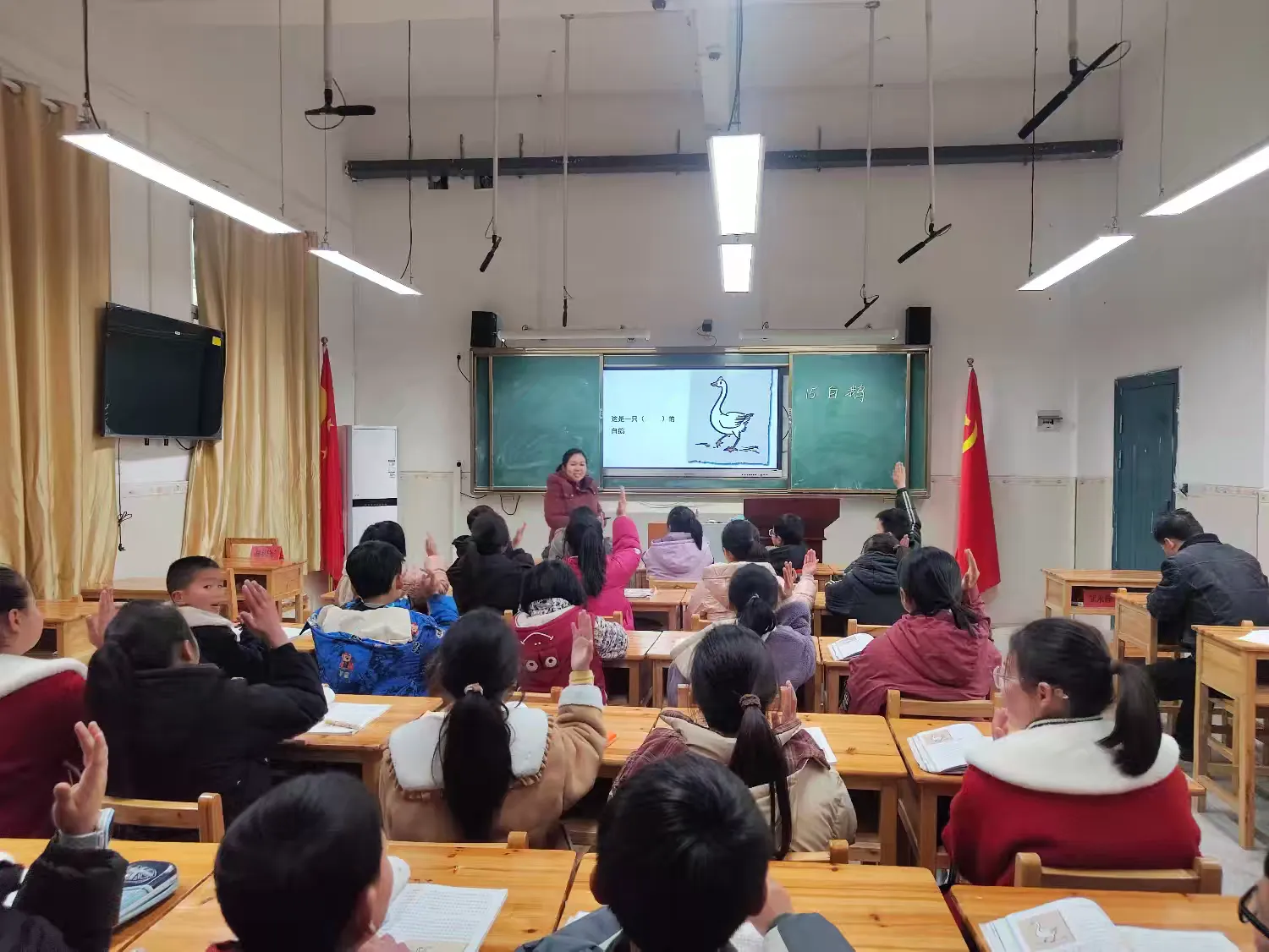 【乐安县增田镇中心小学教研活动】灵动课堂，共同成长——语文组公开课《白鹅》