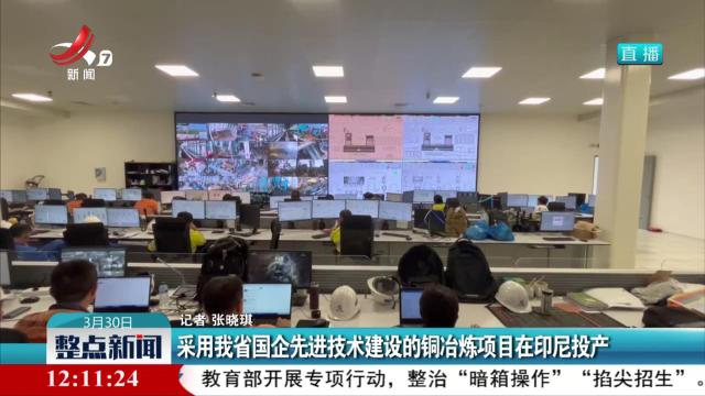 采用我省国企先进技术建设的铜冶炼项目在印尼投产
