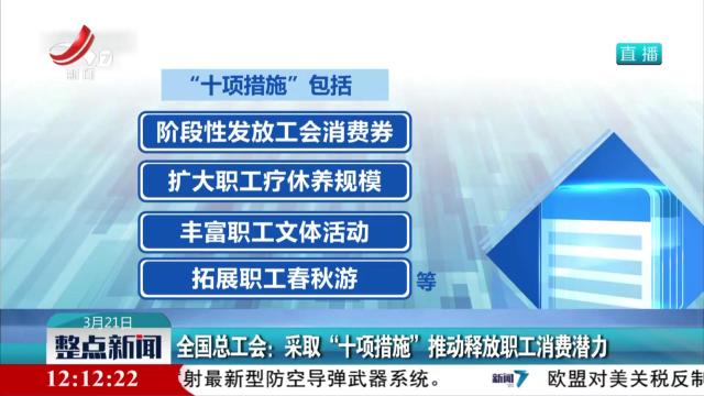 全国总工会：采取“十项措施”推动释放职工消费潜力