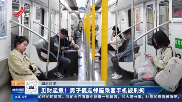 湖北武汉：见财起意！男子摸走邻座乘客手机被刑拘