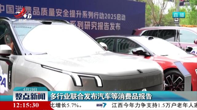 多行业联合发布汽车等消费品报告