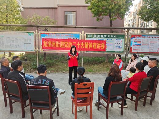 丰城市龙津洲街道：小板凳课堂让党的二十大精神“声”入人心