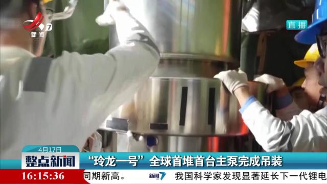 “玲龙一号”全球首堆首台主泵完成吊装