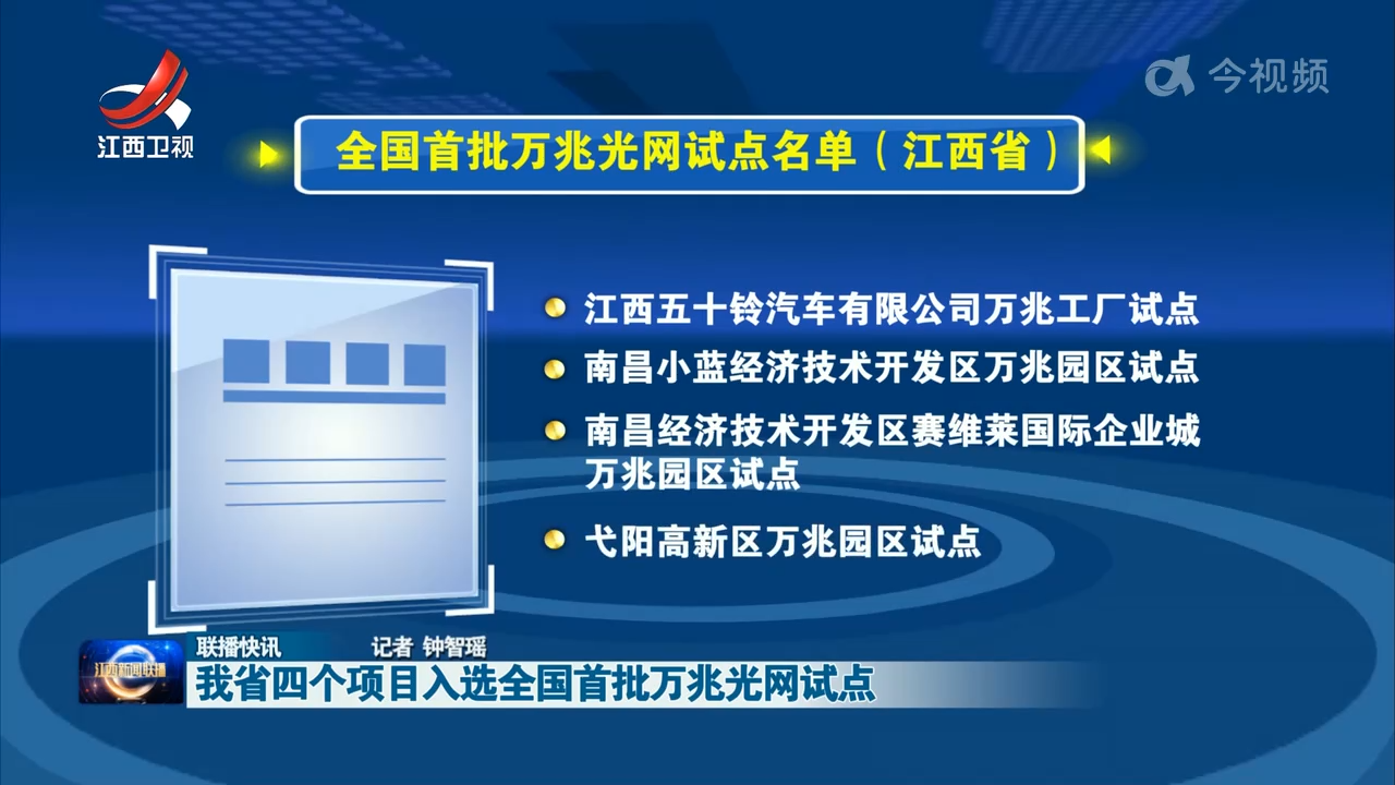 我省四个项目入选全国首批万兆光网试点