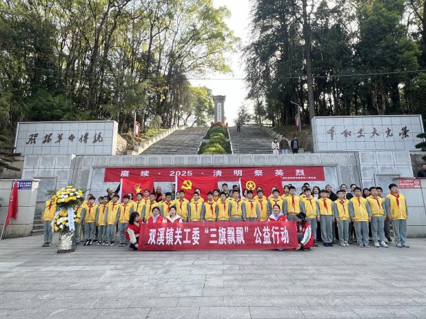 靖安县双溪镇开展“三旗飘飘”清明祭奠主题活动