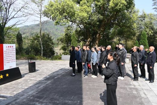 宜丰县城西社区开展“荣耀党旗映陵园 社区同心缅先烈”清明节主题活动