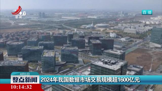 2024年我国数据市场交易规模超1600亿元