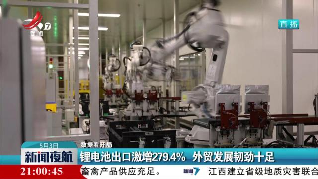 【数据看开局】锂电池出口激增279.4% 外贸发展韧劲十足