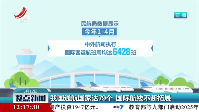 我国通航国家达79个 国际航线不断拓展